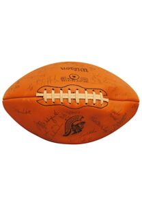 Mid 1970s USC Trojans Team-Signed Football