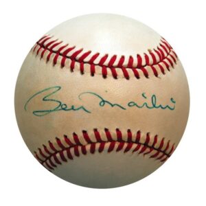 Mid-1980s Billy Martin Single Signed Baseball