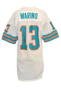 Mid 1980s Dan Marino Miami Dolphins Game-Used & Autographed Home Jersey