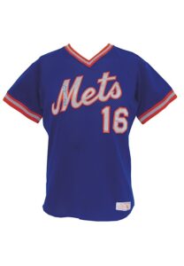 Mid 1980’s Dwight Gooden NY Mets BP Worn & Autographed Jersey