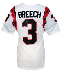 Mid 1980s Jim Breech Cincinnati Bengals Game-Used Road Jersey