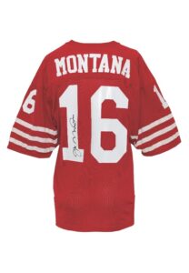 Mid 1980s Joe Montana San Francisco 49ers Game-Used & Autographed Home Jersey