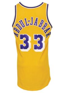 Mid 1980s Kareem Abdul-Jabbar Los Angeles Lakers Game-Used & Autographed Home Jersey