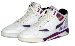 Mid 1980’s Magic Johnson Los Angeles Lakers Game-Used & Autographed Sneakers