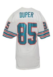 Mid 1980s Mark Duper Miami Dolphins Game-Used & Autographed Road Jersey