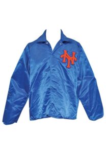 Mid 1980s New York Mets Attributed Player-Worn Satin Jackets — Autographed Dwight Gooden & Darryl Strawberry