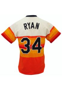 Mid 1980s Nolan Ryan Houston Astros Game-Used & Autographed Jersey