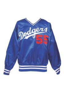 Mid 1980s Orel Hershiser LA Dodgers Worn Bench Jacket