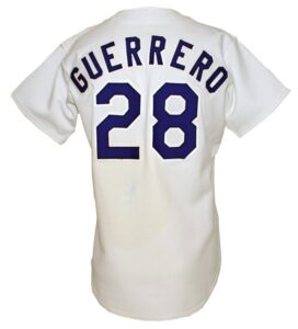 Mid 1980’s Pedro Guerrero Los Angeles Dodgers Game-Used & Autographed Home Jersey