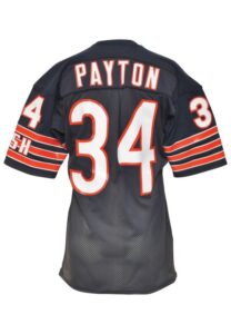 Mid 1980s Walter Payton Chicago Bears Game-Issued Home Jersey