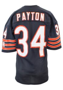 Mid 1980s Walter Payton Chicago Bears Game-Used & Autographed Home Jersey