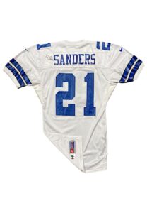 Mid 1990s Deion Sanders Dallas Cowboys Game-Used & Autographed Jersey