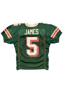 Mid 1990s Edgerrin James Miami Hurricanes Game-Used Jersey 