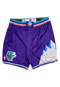 Mid 1990s Karl Malone Utah Jazz Game-Used Shorts