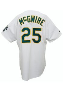 Mid 1990s Mark McGwire Oakland A’s Game-Used & Autographed Home Jersey