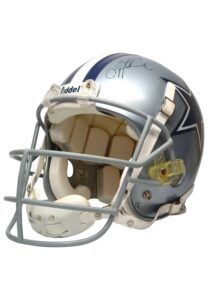 Mid 1990s Troy Aikman Dallas Cowboys Game-Used & Autographed Helmet