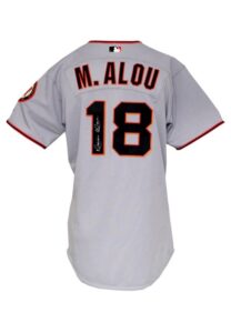 Mid 2000s Moisés Alou San Francisco Giants Game-Used & Autographed Road Jersey