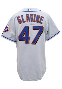 Mid 2000s Tom Glavine New York Mets Game-Used & Autographed Road Jersey