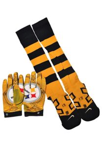 Mid 2010s Pittsburgh Steelers Game-Used Gloves & “Bumblebee” Socks