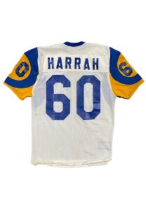 Mid To Late 1970s Dennis Harrah Los Angeles Rams Game-Used Cold Weather Durene Jersey