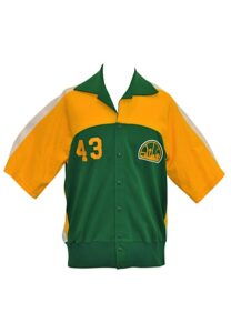 Mid-To-Late 1980s Seattle Supersonics Team-Issued Warm-Up Items — Jack Sikma Road Jacket, Tom Chambers Home Jacket & Pants