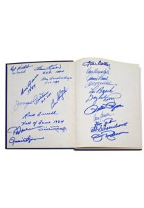 MLB Hall Of Famers Multi-Signed The Sporting News “Cooperstown” Hardcover Book Loaded With Signatures