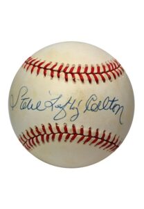 MLB Hall of Famers Single-Signed Pitchers Lot — Sandy Koufax, Nolan Ryan 2x, Jim Palmer, Steve Carlton & Fergie Jenkins