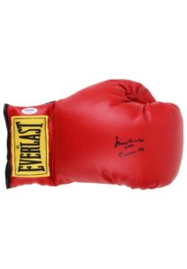 Muhammad Ali “AKA Cassius Clay” Single-Signed & Inscribed Everlast Boxing Glove