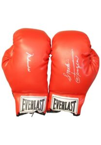 Muhammad Ali and Joe Frazier Individually Signed Boxing Gloves