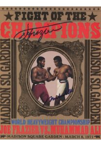 Muhammad Ali and Joe Frazier Signed Program