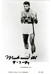 Muhammad Ali Autographed B&W Photo