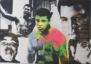 Muhammad Ali Autographed Painting by Steve Kaufman