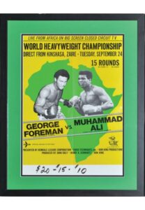 Muhammad Ali & George Foreman “Rumble In The Jungle” Framed Fight Poster