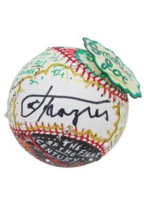 Muhammad Ali & Joe Frazier Signed Charles Fazzino Art Baseballs