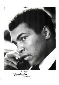 Muhammad Ali Single-Signed 8×10 B&W Photo