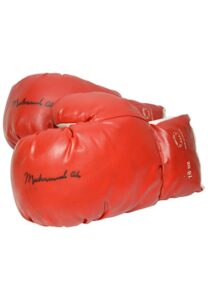 Muhammad Ali Training-Worn & Dual-Autographed Shelter Boxing Gloves