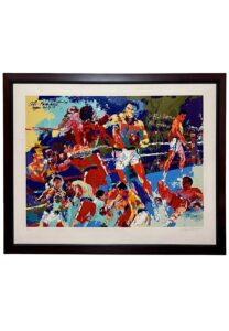 Muhammad Ali vs. George Foreman “The Rumble In The Jungle” LE Serigraph Signed By LeRoy Neiman