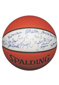 Multi HOFer Autographed Basketball