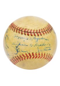 Multi-Signed Baseball with Honus Wagner