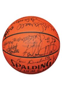 Multi-Signed Basketball with Stockton, Malone, Drexler, Mullin & Others