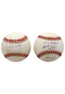 Multi-Signed OAL Baseballs By Pitchers That Gave Up Mantle & Maris HR’s Including Maris’ #61 & Mantle’s First Career HR