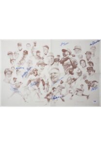 Multi-Signed Poster with 6 HoFers