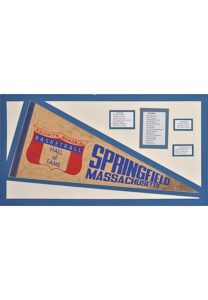 Naismith Memorial Basketball Hall of Fame Multi-Signed Pennant