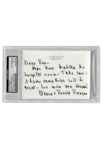 Nancy Reagan Handwritten & Autographed Note