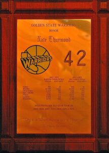 Nate Thurmond’s Personal Golden State Warriors Career Stats Plaque