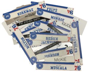 NBA Lockerroom Name Plates from Philladelphia 76ers & Others