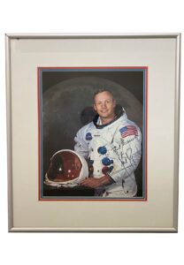 Neil Armstrong Signed Photo Display