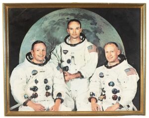 Neil Armstrong Single-Signed Framed Photo