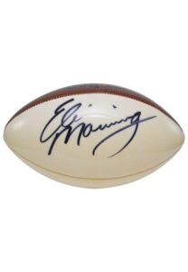 New York Giants Autographed Footballs – Eli Manning, Michael Strahan, Strahan and Osi, Rodney Hampton & Tiki Barber