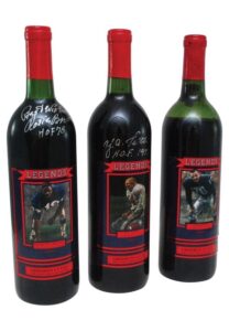 New York Giants “Legends” Gridiron Cuvee Unopened Wine Bottles Signed by Roosevelt Brown & Y.A. Tittle